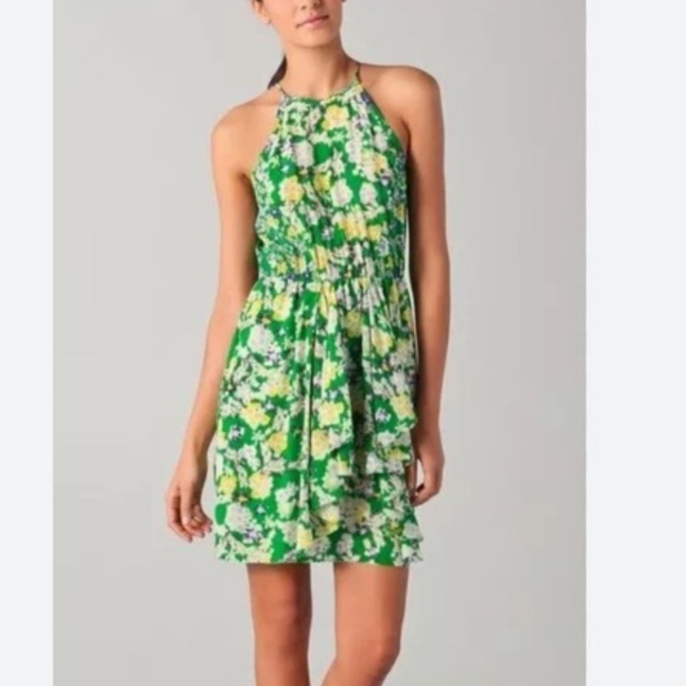 NWT Rebecca Taylor Flower Flutter Silk Dress Size 6